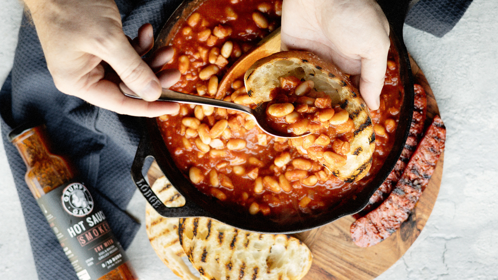 Easy Hot Smoked Bacon Baked Beans